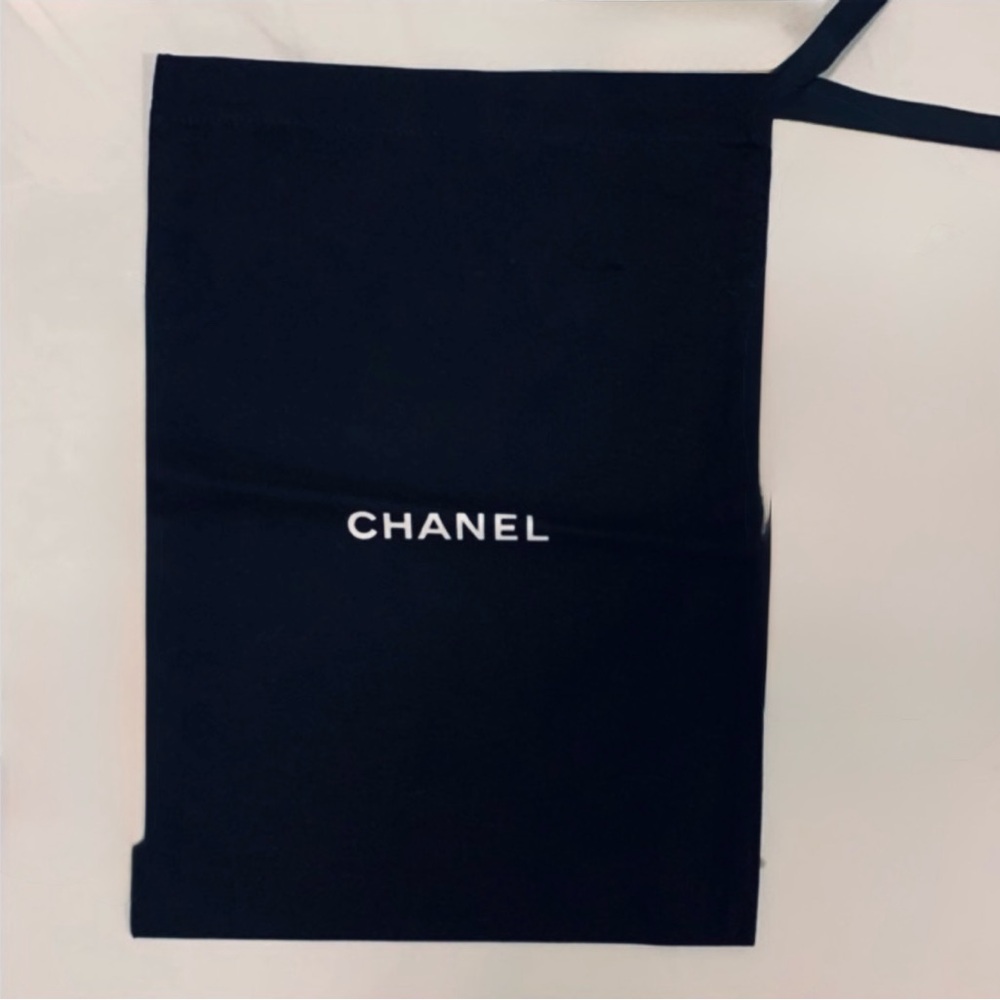 Authentic New CHANEL Black Bag with White Logo